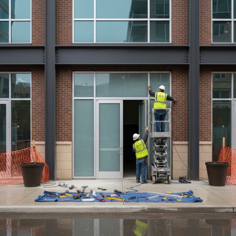 Local Commercial Door Installation pros at work